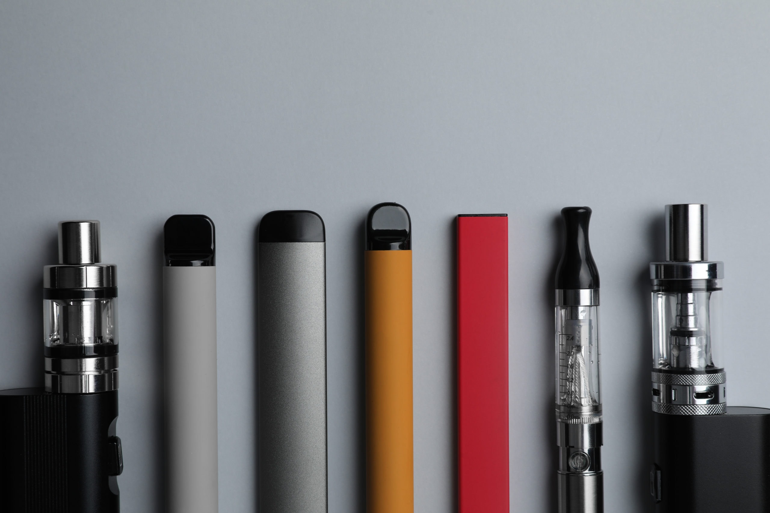 Different types of e-cigarette devices