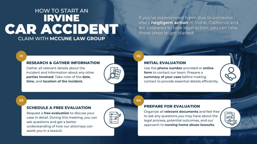 How to Start an Irvine Car Accident Infographic