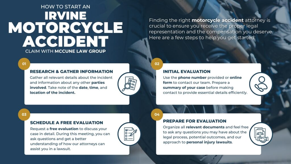 How to Start an Irvine Motorcycle Accident Infographic
