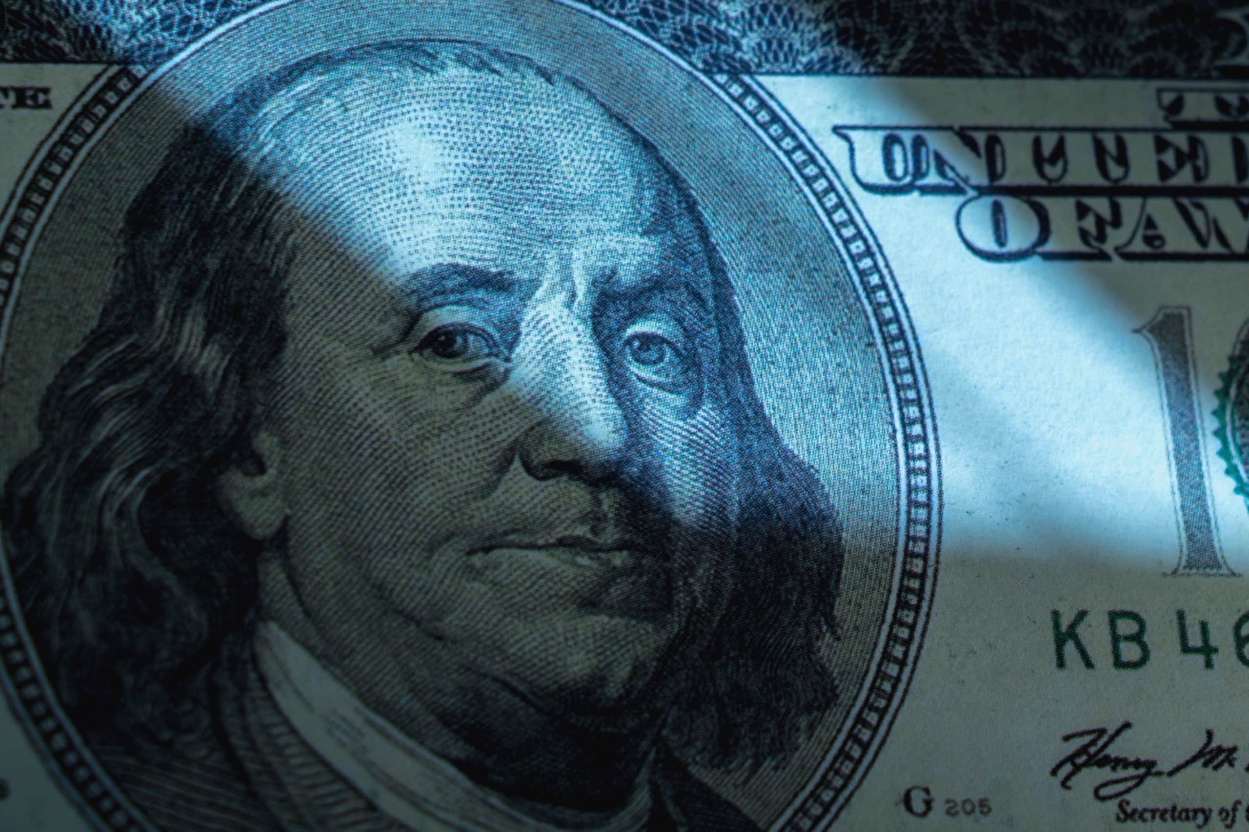 Image of front facing one hundred dollar bill