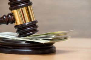 Judge's Gavel making verdict on money
