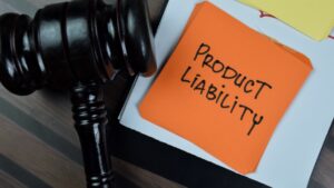 Irvine Product Liability sticky and a gavel.