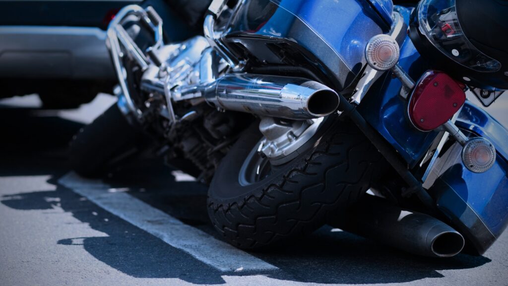 Phoenix Motorcycle Accident. Motorcycle on pavement