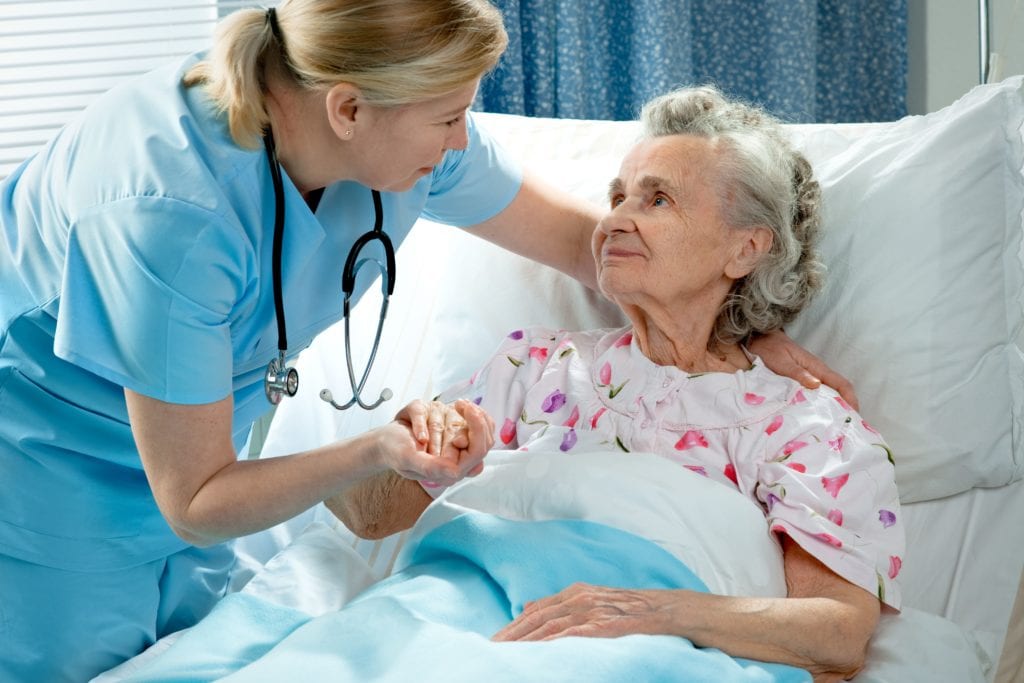 Nurse Giving Care to Elderly Patient