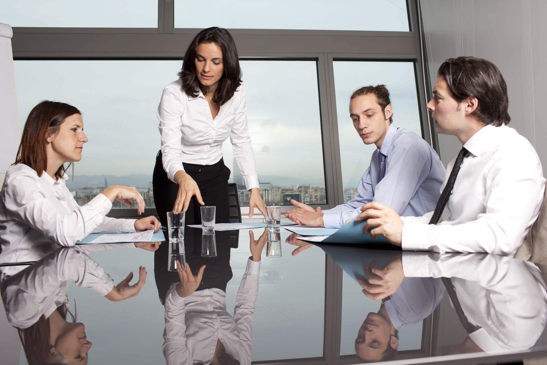 People having a meeting